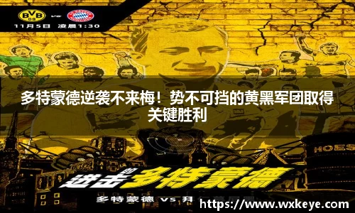 多特蒙德逆袭不来梅！势不可挡的黄黑军团取得关键胜利