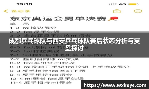 成都乒乓球队与西安乒乓球队赛后状态分析与复盘探讨